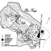 Plan des Grberfeldes aus dem Jahr 1939